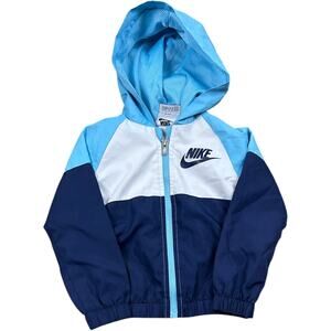 Nike Baby Blue Navy Colorblock Windbreaker Jacket